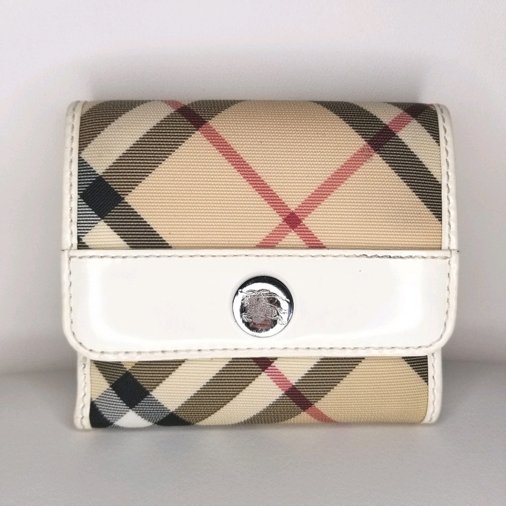 Burberry Nova Check Coated Canvas Compact Wallet